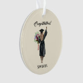 水パーソナライズされた色卒業(7) オーナメント (正面)