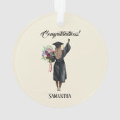 水パーソナライズされた色卒業(7) オーナメント (裏面)