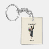 水パーソナライズされた色卒業(7) キーホルダー (正面左)