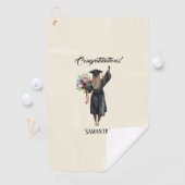 水パーソナライズされた色卒業(7) ゴルフタオル (インサイチュ)