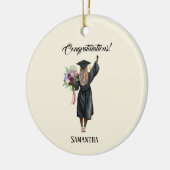 水パーソナライズされた色卒業(7) セラミックオーナメント (左)