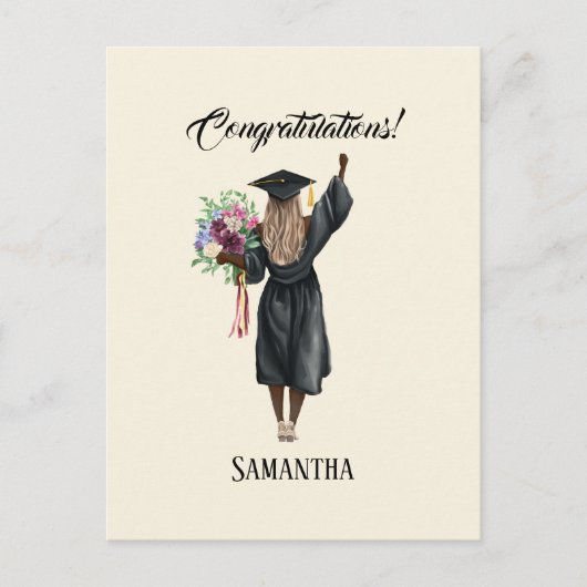 水パーソナライズされた色卒業(7) ポストカード (正面)