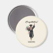 水パーソナライズされた色卒業(7) マグネット (正面/裏面)