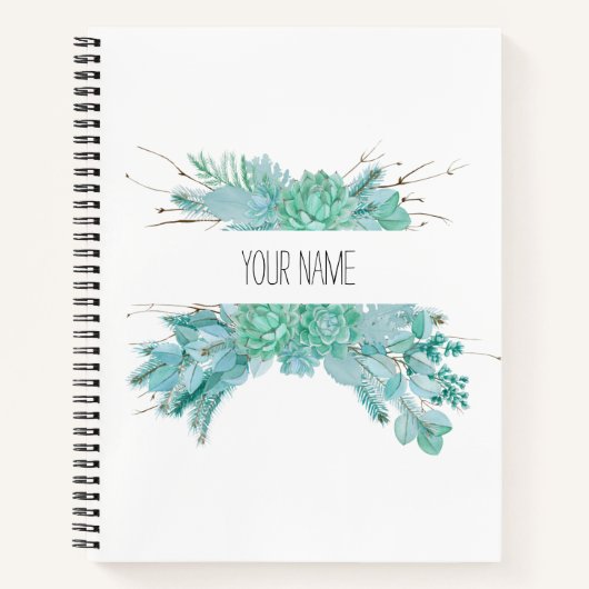 水パーソナライズされた色多汁 ノートブック (正面)