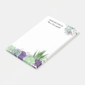 水パーソナライズされた色多肉植物 ポストイット (アングル)