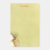 水パーソナライズされた色子猫ヒゲハート鼻 ポストイット (正面)