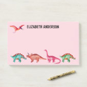 水パーソナライズされた色恐竜少女  ポストイット (デスク)