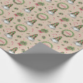 水パーソナライズされた色格言クリスマス ラッピングペーパー (角)