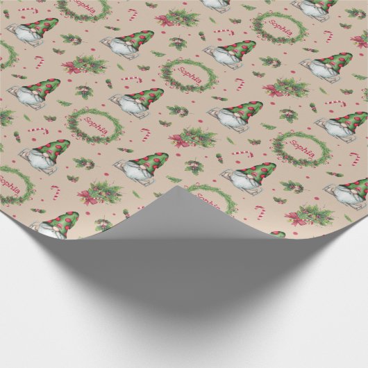 水パーソナライズされた色格言クリスマス ラッピングペーパー (角)