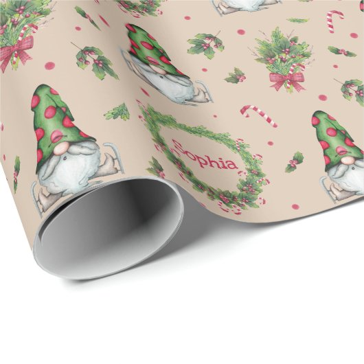 水パーソナライズされた色格言クリスマス ラッピングペーパー (ロールコーナー)
