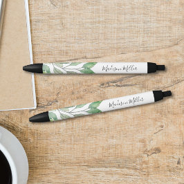 水パーソナライズされた色植物学 黒ボールペン