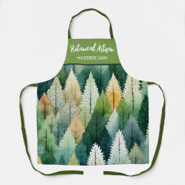 水パーソナライズされた色植物木女性 エプロン