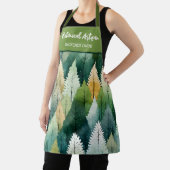 水パーソナライズされた色植物木女性 エプロン (インサイチュ)