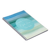 水パーソナライズされた色沿岸抽象芸術ゲストブック ノートブック (右側)