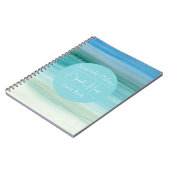 水パーソナライズされた色沿岸抽象芸術ゲストブック ノートブック (左側)