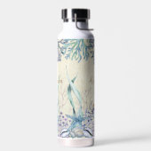 水パーソナライズされた色海シーライフビーチ ウォーターボトル (左面)