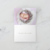 水パーソナライズされた色男の赤ちゃんシャワー サンキューカード (内部)