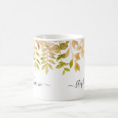 水パーソナライズされた色秋紅葉 コーヒーマグカップ (中央)