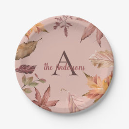 水パーソナライズされた色紅葉 ペーパープレート