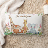 水パーソナライズされた色緑子供部屋ベビープレゼント ランバークッション (ブランケット)