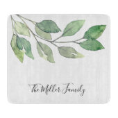 水パーソナライズされた色緑 カッティングボード (正面)