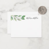 水パーソナライズされた色緑 ノートカード (正面/裏面インサイチュ)