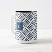 水パーソナライズされた色設計マグ ツートーンマグカップ (正面左)