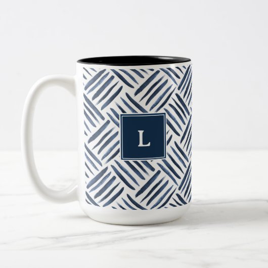 水パーソナライズされた色設計マグ ツートーンマグカップ (左)