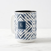 水パーソナライズされた色設計マグ ツートーンマグカップ (正面左)