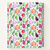 水パーソナライズされた色野菜ガーデンレシピ ノートブック (裏面)