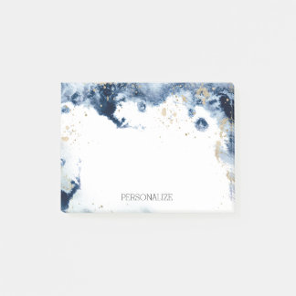 水パーソナライズされた色金ゴールドネイビーブルー ポストイット