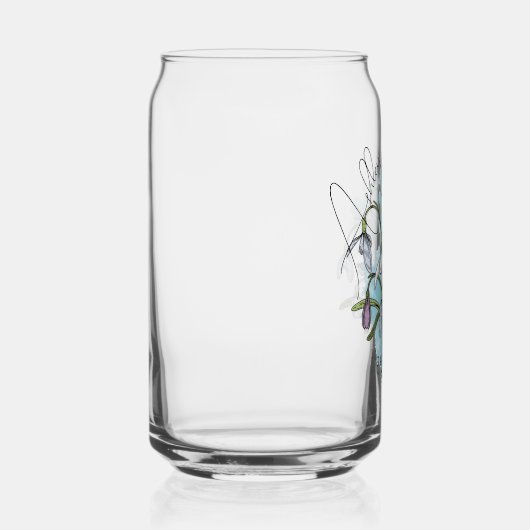 水パーソナライズされた色1月誕生花 ガラス缶 (右)