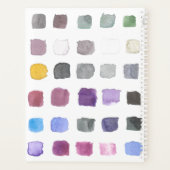 水パーソナライズされた色 プランナー手帳 (裏面)