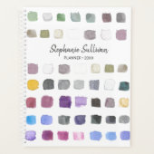 水パーソナライズされた色 プランナー手帳 (正面)