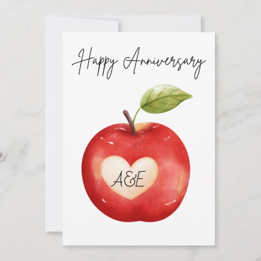 水パーソナライズされた色Appleアニバーサリーカード シーズンカード (正面)