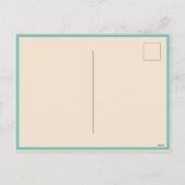 水ビクトリアン色の背景のバラ付き女性 シーズンポストカード (裏面)