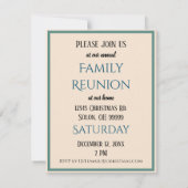 水ビクトリアン色の背景のバラ付き女性 招待状 (裏面)