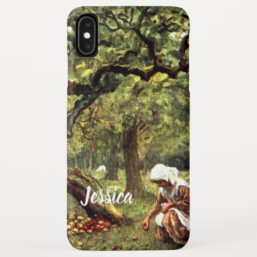 水ビクトリアン色:リンゴを選ぶ少女 Case-Mate iPhoneケース (裏面)