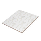 水ファンシー色の白い弓パタ男女兼用ーン タイル (側面)