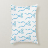 水ファンシー色の青い弓パターン アクセントクッション (正面(垂直))