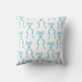 水ファンシー色の青い弓パターン クッション (裏面)