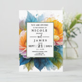 水ファンシー色フローラ 招待状 (スタンド正面)