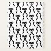 水ファンシー色ブラックボーモノグラムの結婚ズ プランナー手帳 (裏面)