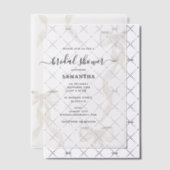 水ファンシー色ホワイトボウフォーマルブライダルシャワー ベラム紙招待状 (オフセット (招待状))