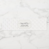 水ファンシー色ホワイトボウ誕生日 ペットボトルラベル (シングルラベル)