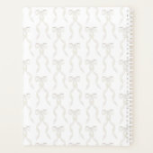 水ファンシー色ホワイトボーモノグラムの結婚ズ プランナー手帳 (裏面)