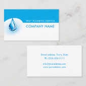 水フィルターサービスブルー&ホワイトカード 名刺 (正面/裏面)