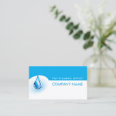 水フィルターサービスブルー&ホワイトカード 名刺 (スタンド正面)