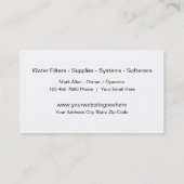 水フィルターサービス 名刺 (裏面)