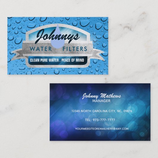 水フィルター名刺 名刺 (正面/裏面)